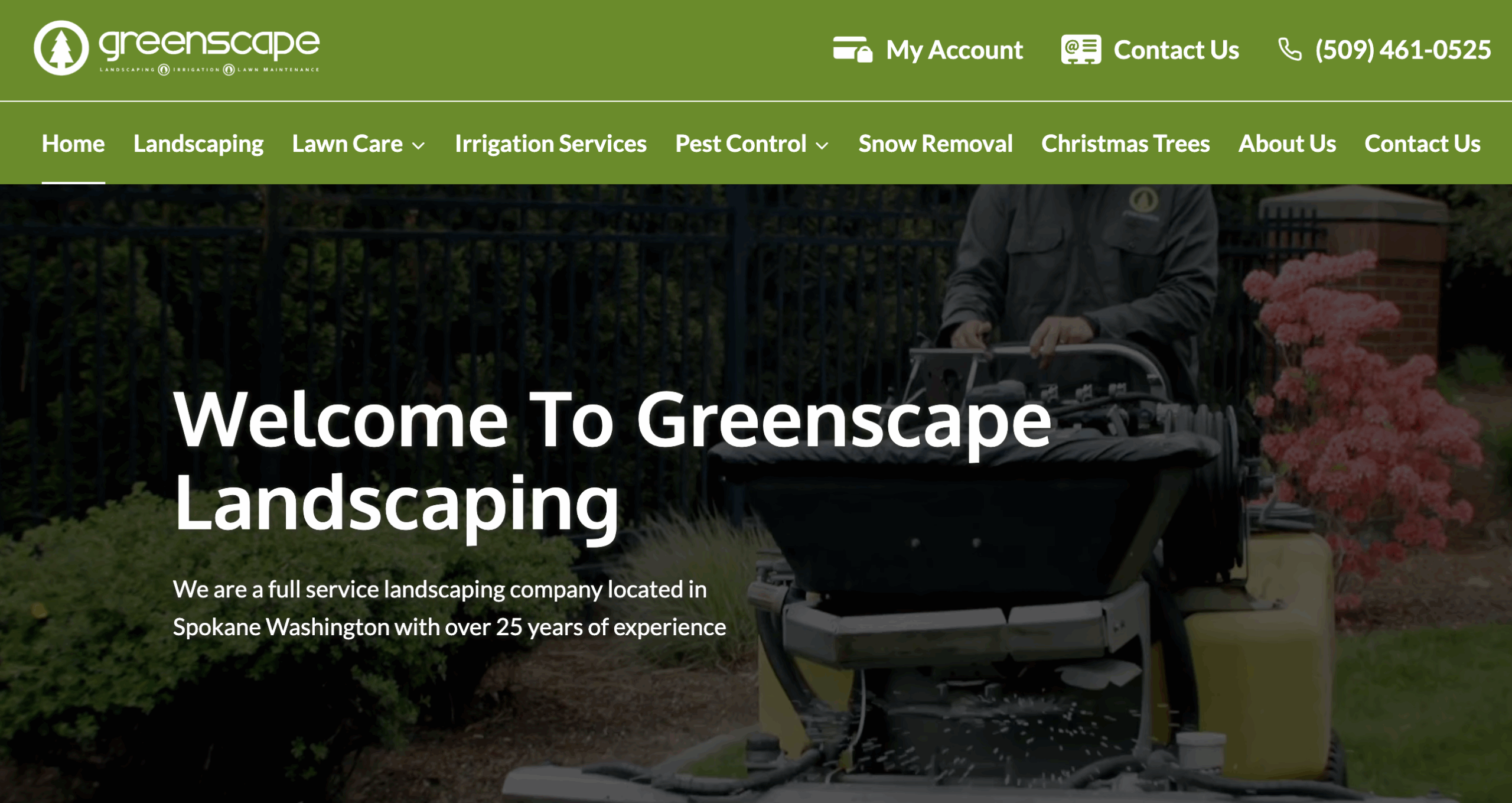 Greenscape Landscaping Website Image